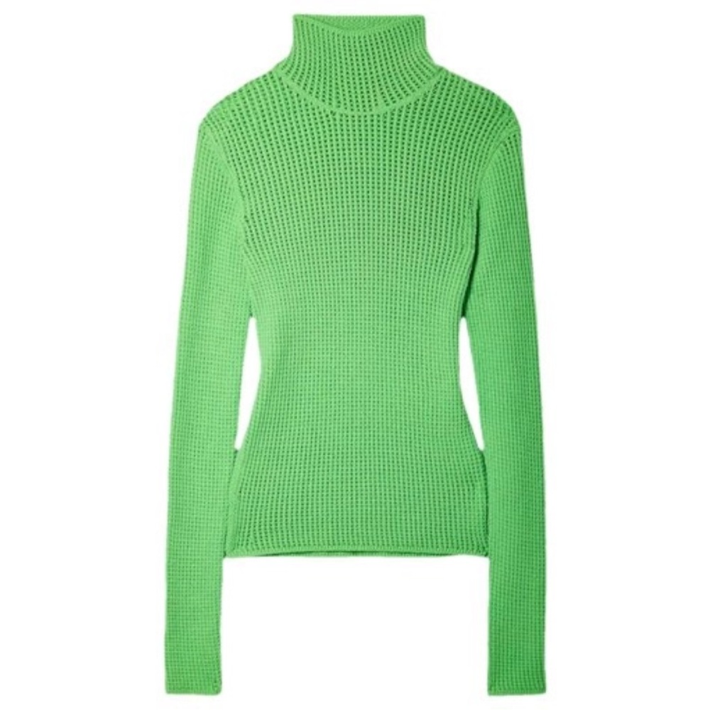Nanushka Vibrant Green Cowl Neck Sweater